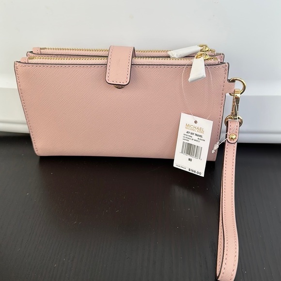 Michael Kors Jet Set double zip wallet phone case wristlet - Picture 7 of 9